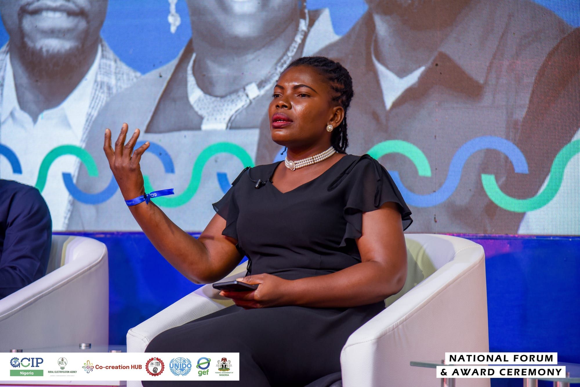Lydia Thompson speaking during the GCIP Nigeria panel session