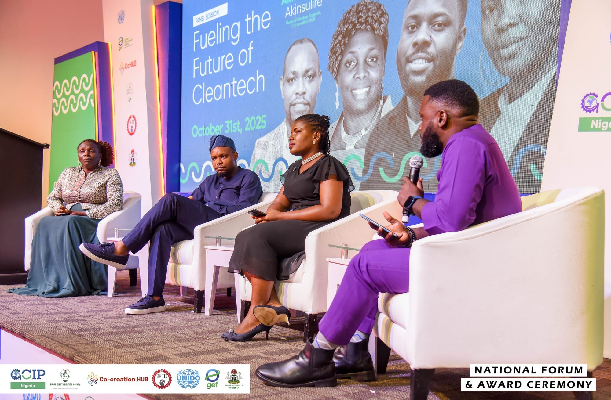 Lydia Thompson on the "Fueling the Future of Cleantech" panel, GCIP Nigeria 2025